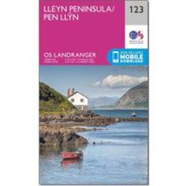 Ordnance Survey Landranger 123 Lleyn Peninsula Map With Digital Version - Pink, Pink