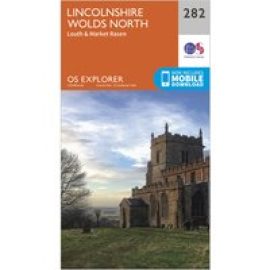Ordnance Survey Explorer 282 Lincolnshire Wolds North Map With Digital Version - Orange, Orange