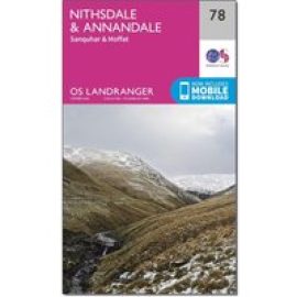 Ordnance Survey Landranger 78 Nithsdale & Annandale, Sanquhar & Moffat Map With Digital Version - Pink, Pink
