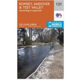 Ordnance Survey Explorer 131 Romsey, Andover & Test Valley Map With Digital Version - Orange, Orange