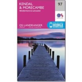Ordnance Survey Landranger 97 Kendal, Morecambe, Windermere & Lancaster Map With Digital Version - Pink, Pink
