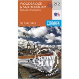Ordnance Survey Explorer Active 212 Woodbridge & Saxmundham Map With Digital Version - Orange, Orange