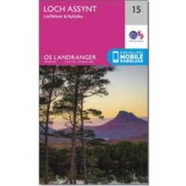 Ordnance Survey Landranger 15 Loch Assynt, Lochinvar & Kylesku Map With Digital Version - Pink, Pink