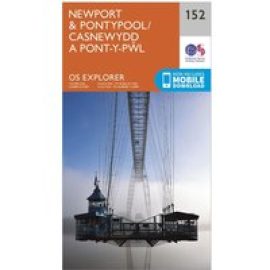 Ordnance Survey Explorer 152 Newport & Pontypool Map With Digital Version - Orange, Orange
