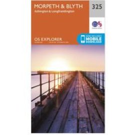 Ordnance Survey Explorer 325 Morpeth & Blyth Map With Digital Version - Orange, Orange