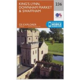 Ordnance Survey Explorer 236 King's Lynn, Downham Market & Swaffham Map With Digital Version - Orange, Orange