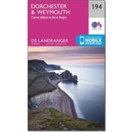 Ordnance Survey Landranger 194 Dorchester & Weymouth, Cerne Abbas & Bere Regis Map With Digital Version - Pink, Pink