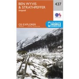 Ordnance Survey Explorer 437 Ben Wyvis & Strathpeffer Map With Digital Version, D