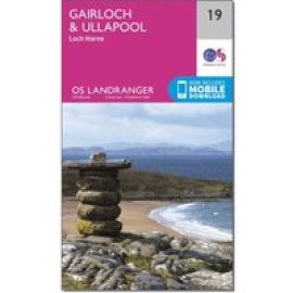 Ordnance Survey Landranger 19 Gairloch & Ullapool Map - Pink, Pink