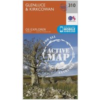 Ordnance Survey Explorer Active 310 Glenluce & Kirkcowan Map With Digital Version - Orange, Orange
