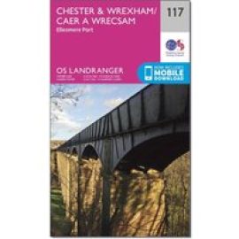 Ordnance Survey Landranger 117 Chester & Wrexham Map - Pink, Pink