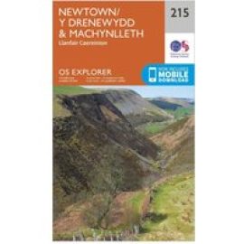 Ordnance Survey Explorer 215 Newton & Llanfair Caereinion Map With Digital Version - Orange, Orange