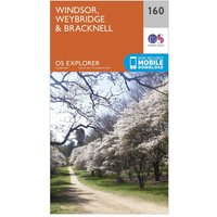 Ordnance Survey Explorer 160 Windsor, Weybridge & Bracknell Map With Digital Version - Orange, Orange