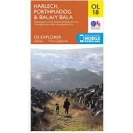 Ordnance Survey Explorer Ol 18 Harlech, Porthmadog & Bala Map - Orange, Orange