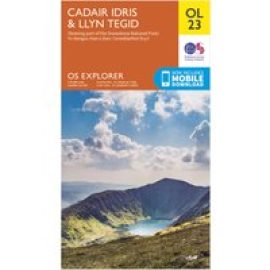 Ordnance Survey Explorer Ol23 Cadair Idris & Llyn Tegid Map With Digital Version - Orange, Orange