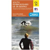 Ordnance Survey Explorer Ol 36 South Pembrokeshire Map - Orange, Orange