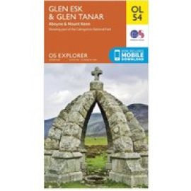 Ordnance Survey Explorer Ol54 Glen Esk & Glen Tanar Map With Digital Version - Orange, Orange