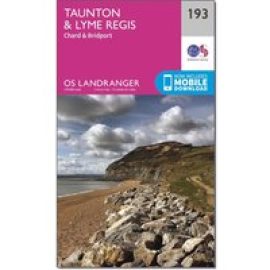 Ordnance Survey Landranger 193 Taunton & Lyme Regis, Chard & Bridport Map With Digital Version - Pink, Pink