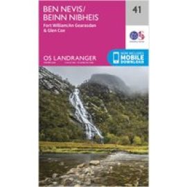 Ordnance Survey Landranger 41 Ben Nevis, Fort William & Glen Coe Map With Digital Version, D