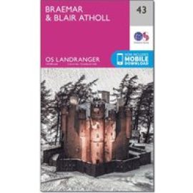 Ordnance Survey Landranger 43 Braemar & Blair Atholl Map With Digital Version, D