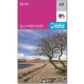 Ordnance Survey Landranger 60 Islay Map With Digital Version - Pink, Pink