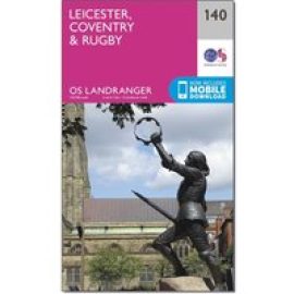 Ordnance Survey Landranger 140 Leicester, Coventry & Rugby Map With Digital Version, D