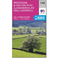 Ordnance Survey Landranger 148 Presteigne & Hay-On-Wye / Llanandras A'R Gelli Gandryll Map With Digital Version - Pink, Pink