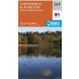 Ordnance Survey Explorer 269 Chesterfield & Alfreton Map With Digital Version - Orange, Orange