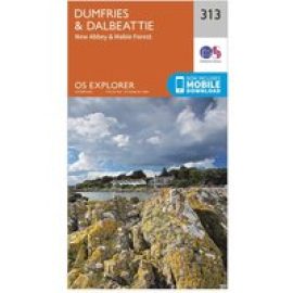 Ordnance Survey Explorer 313 Dumfries & Dalbeattie Map With Digital Version - Orange, Orange