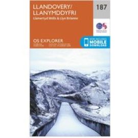 Ordnance Survey Explorer 187 Llandovery, Llanwrtyd Wells & Lyn Brianne Map With Digital Version - Orange, Orange