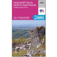 Ordnance Survey Landranger 191 Okehampton & North Dartmoor Map - Pink, Pink