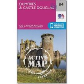 Ordnance Survey Landranger Active 84 Dumfries & Castle Douglas Map With Digital Version, D