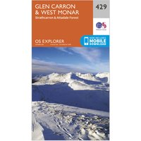 Ordnance Survey Explorer 429 Glen Carron & West Monar Map With Digital Version - Orange, Orange