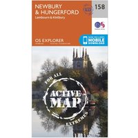 Ordnance Survey Explorer Active 158 Newbury & Hungerford Map With Digital Version, D