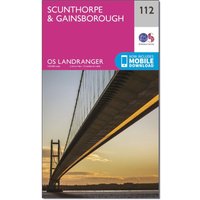 Ordnance Survey Landranger 112 Scunthorpe & Gainsborough Map - Pink, Pink