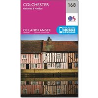 Ordnance Survey Landranger 168 Colchester Map - Pink, Pink