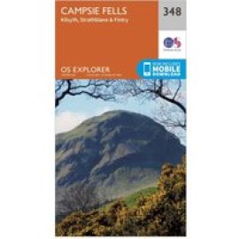Ordnance Survey Explorer 348 Campsie Fells Map With Digital Version - Orange, Orange