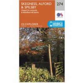 Ordnance Survey Explorer 274 Skegness, Alford & Spilsby Map With Digital Version, D
