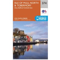 Ordnance Survey Explorer 374 Isle Of Mull North & Tobermory Map With Digital Version - Orange, Orange