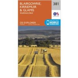 Ordnance Survey Explorer 381 Blairgowrie, Kirriemuir & Glamis Map With Digital Version - Orange, Orange