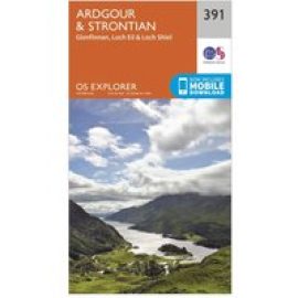 Ordnance Survey Explorer 391 Ardgour & Strontian Map With Digital Version - Orange, Orange