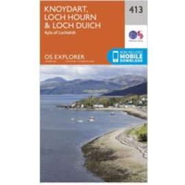 Ordnance Survey Explorer 413 Knoydart, Loch Hourn & Loch Duich Map With Digital Version - Orange, Orange