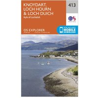 Ordnance Survey Explorer 413 Knoydart, Loch Hourn & Loch Duich Map With Digital Version - Orange, Orange