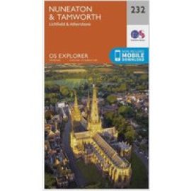 Ordnance Survey Explorer 232 Nuneaton & Tamworth Map With Digital Version - Orange, Orange