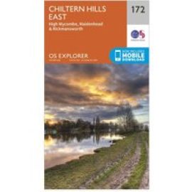 Ordnance Survey Explorer 172 Chiltern Hills East Map With Digital Version - Dark Red, Dark Red