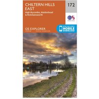 Ordnance Survey Explorer 172 Chiltern Hills East Map With Digital Version - Dark Red, Dark Red