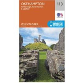 Ordnance Survey Explorer 113 Okehampton Map With Digital Version - Orange, Orange