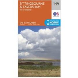 Ordnance Survey Explorer 149 Sittingbourne & Faversham Map With Digital Version - Orange, Orange