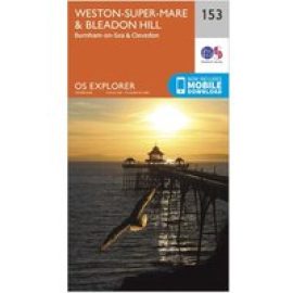 Ordnance Survey Explorer 153 Weston-Super-Mare & Bleadon Hill Map With Digital Version - Orange, Orange