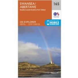 Ordnance Survey Explorer 165 Swansea, Neath & Port Talbot Map With Digital Version - Orange, Orange